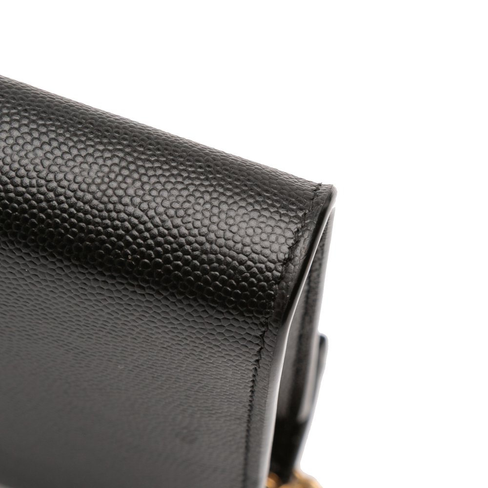 Pre-Loved Saint Laurent Grain De Poudre Monogram Cassandra Chain Wallet - Picture 6 of 10